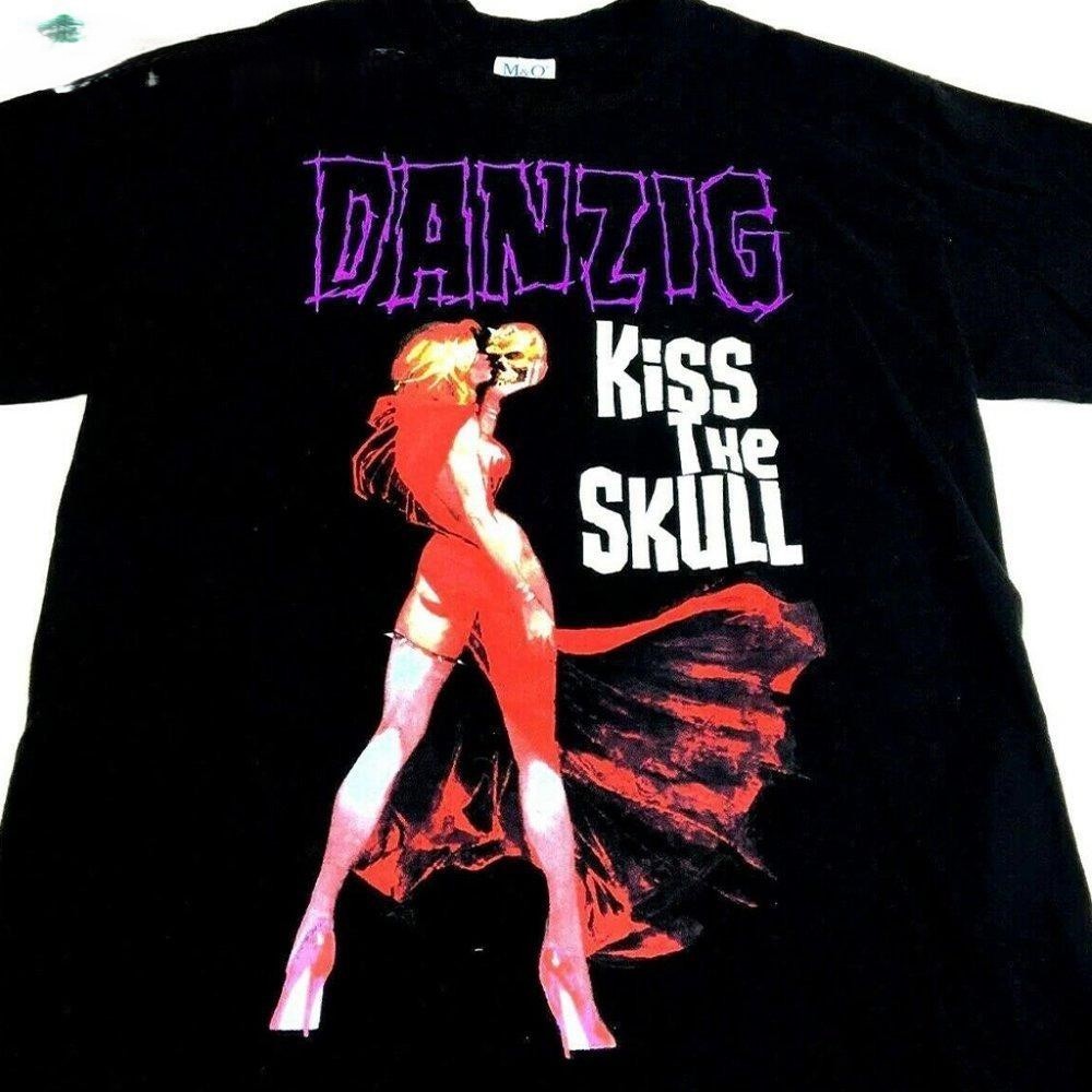 Vintage Danzig Shirt Kiss The Skull 2002 Concert Shirt B.And Tee